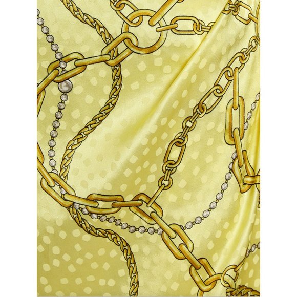 *SOLD* Ronny Kobo Kaira Silk Chain Link Printed Satin Dress NWT - Picture 4 of 15